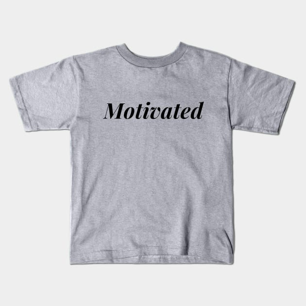 motivated design (black) Kids T-Shirt by MFAorg